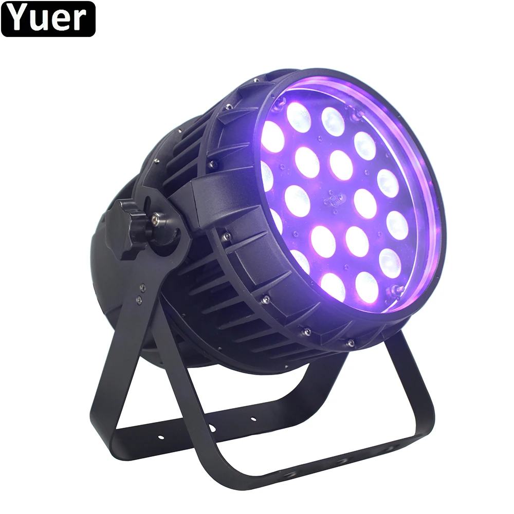 New RGBW LED 4IN1 Waterproof Zoom Par Light 18X10W DMX512 DJ Disco Light 10-60 Degrees Party Club Wedding Stage Zoom Par Lights