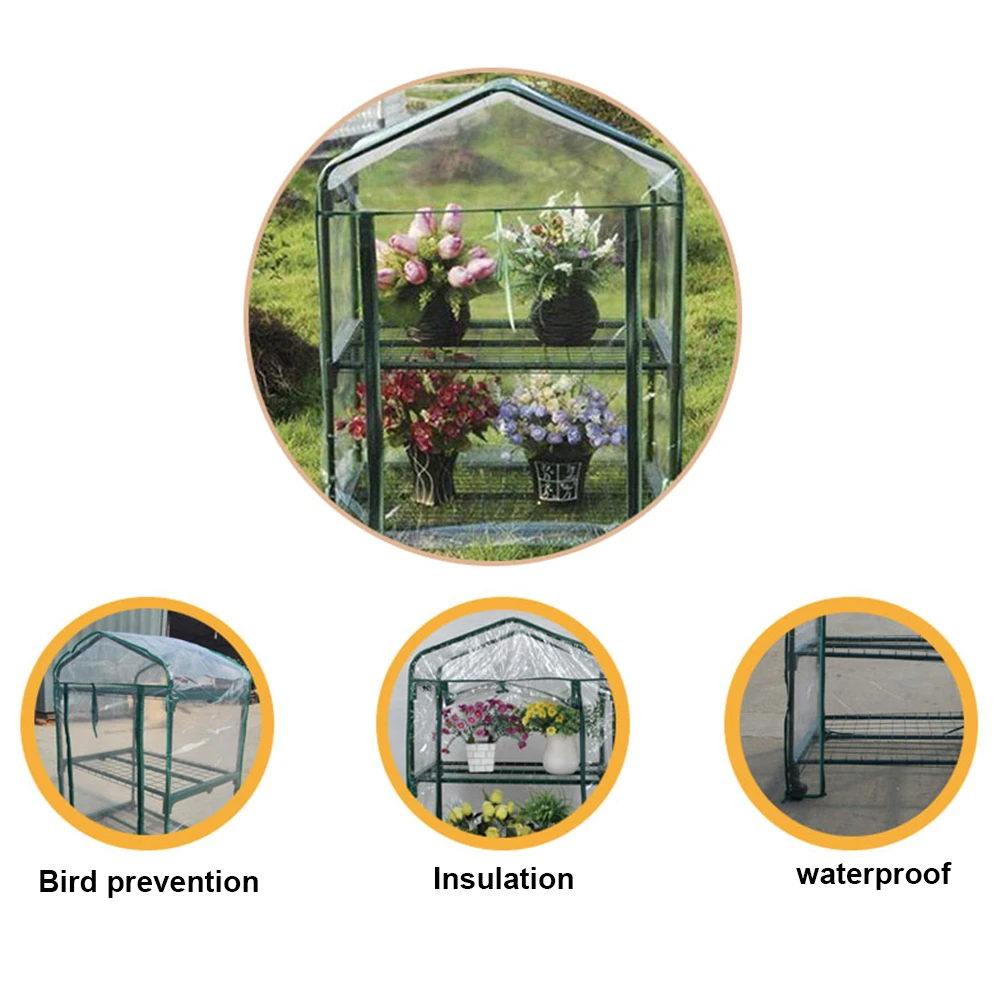 Corrosion-resistant Plant Flowers Cover PVC Greenhouse Cover Waterproof Anti-UV Gardening Protect Plants (without Iron Stand) Corrosion-resistant Plant Flowers Cover PVC Greenhouse Cover Waterproof Anti-UV Gardening Protect Plants (without Iron Stand)