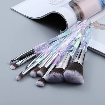 

10pcs Crystal Makeup Brushes Set Lip Eye Shadow Eyebrow Make Up Brush Kit Powder Foundation Brochas Maquillaje Cosmetic Beauty