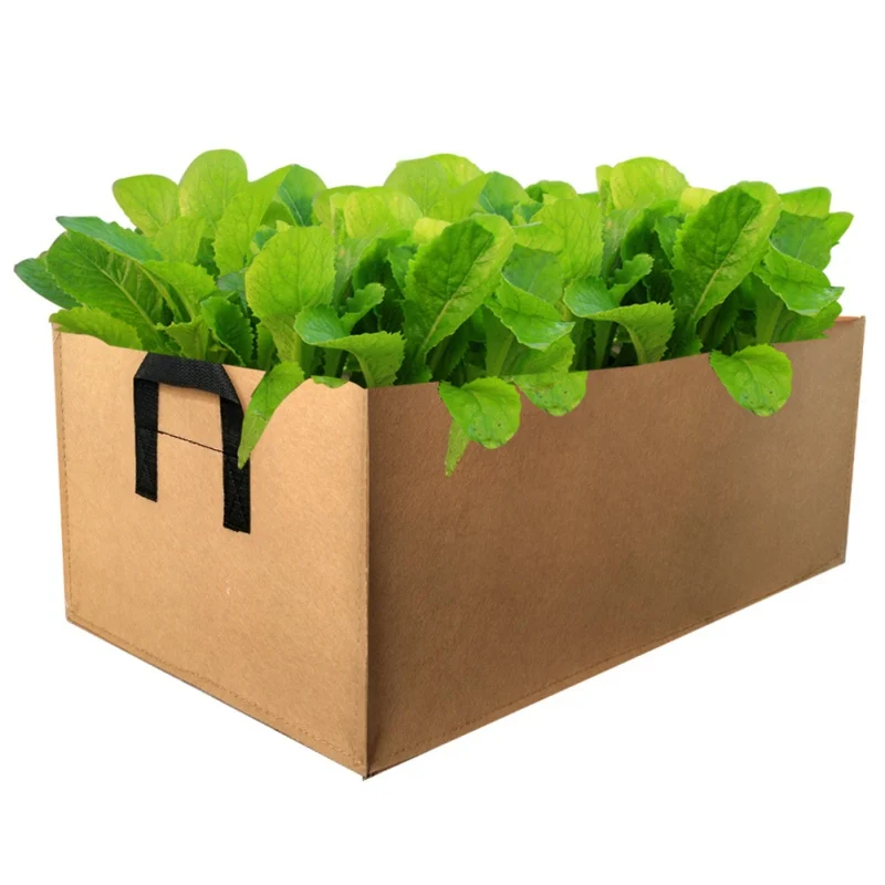 Прямоугольный нетканый экологичный мешок для роста растений, переносной для растений, контейнер для садоводства