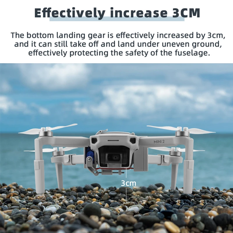 bottom landing gear is effectively increased by 3cm, and it can still take off and land