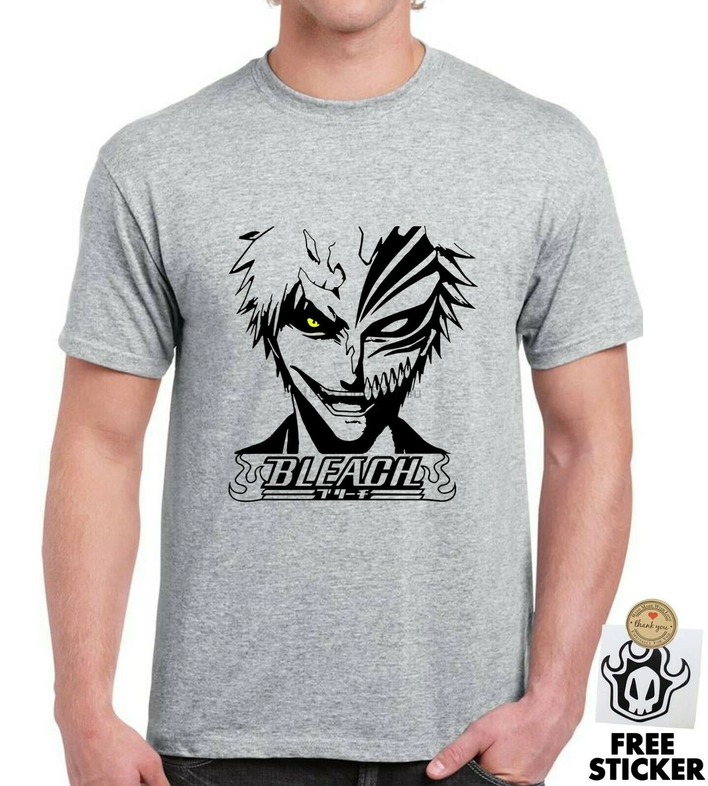 Bleach Ichigo футболка полый маска Bankai Аниме Манга Косплей Топ мужские S-XXL |