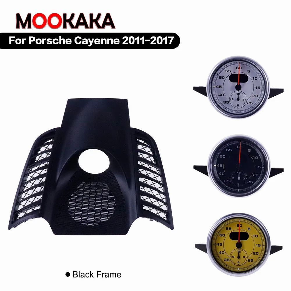 

Car Stopwatch for Porsche Cayenne 2011-2017 Interior Dashboard Center Clock Compass Time Electronic Meter Clock Accessional