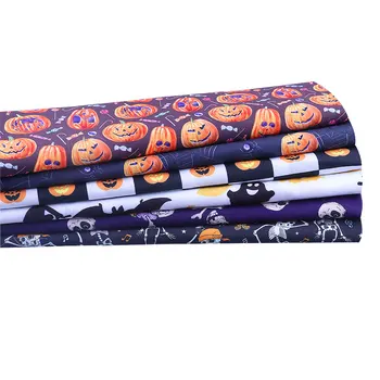 

Rubio 50*140CM Halloween Polyester cotton Fabric Patchwor Printed for Tissue Kids Home Textile for Sewing Doll Dress Curtain