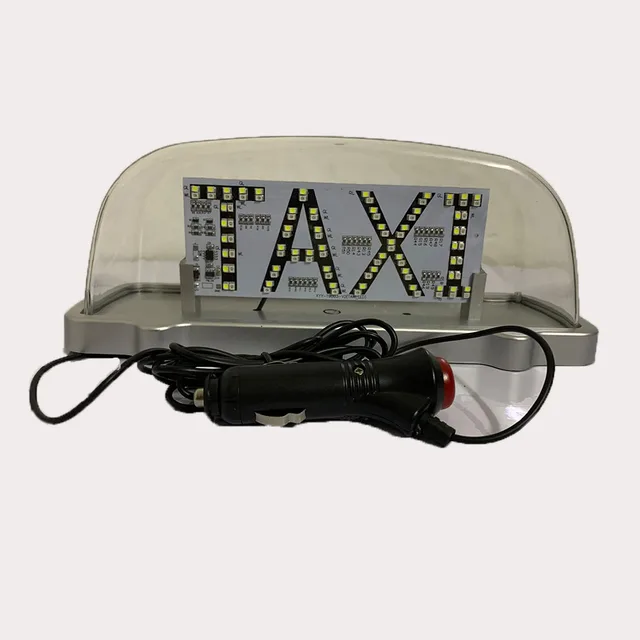 Segnale Taxi LED Ricaricabile USB - Base Magnetica Impermeabile, Colore Bianco - Foto 2