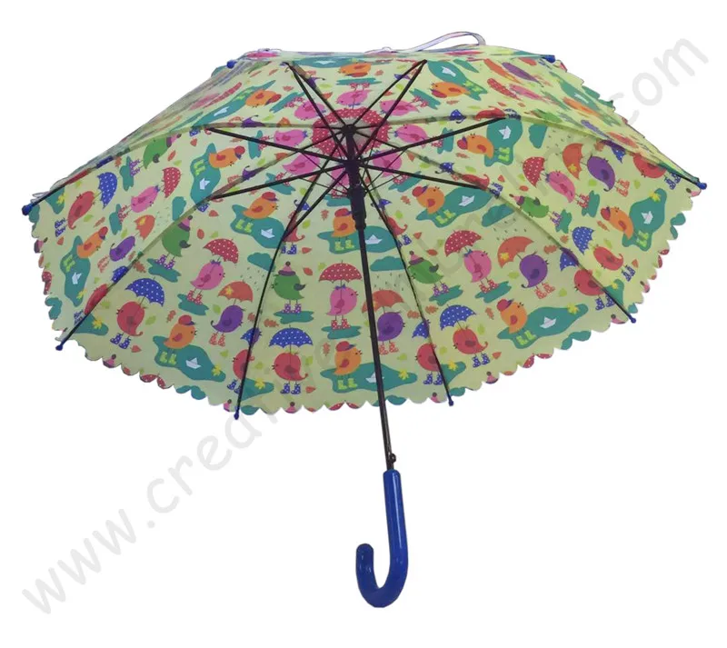 Ex-factory auto open environment protection anti-rust lacing white safe runner children umbrella punching POE/PVC/EVA parasol | Дом и сад