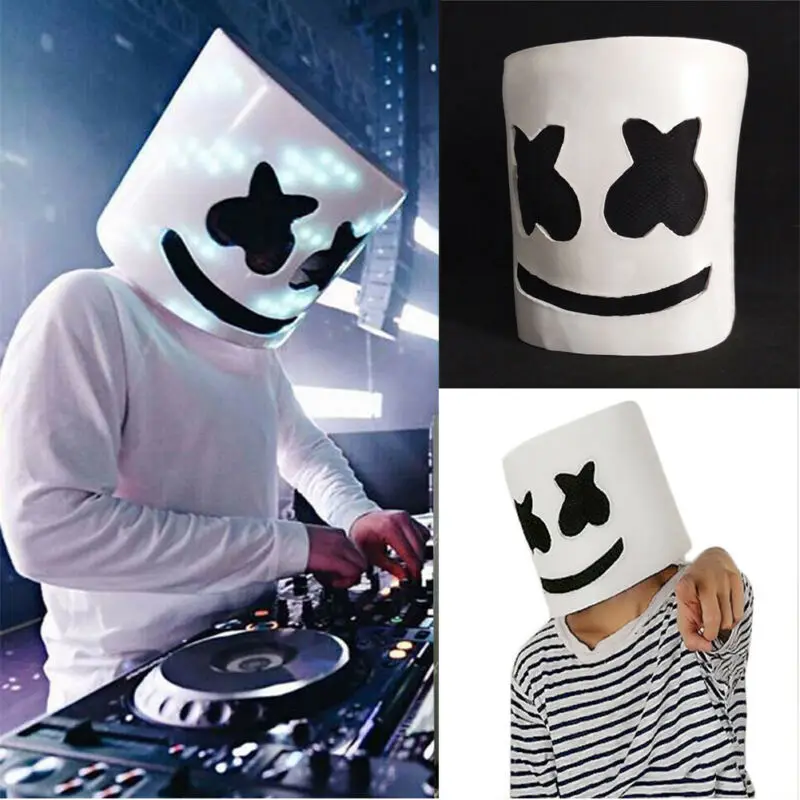 MarshMello маска диджея шлем на всю голову Хэллоуин косплей бар музыкальный реквизит F