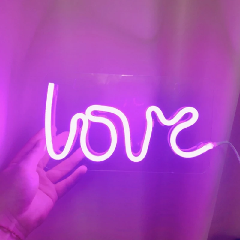 Неосветильник ночсветильник с алфавитом Hello Love настольная лампа для дня рождения