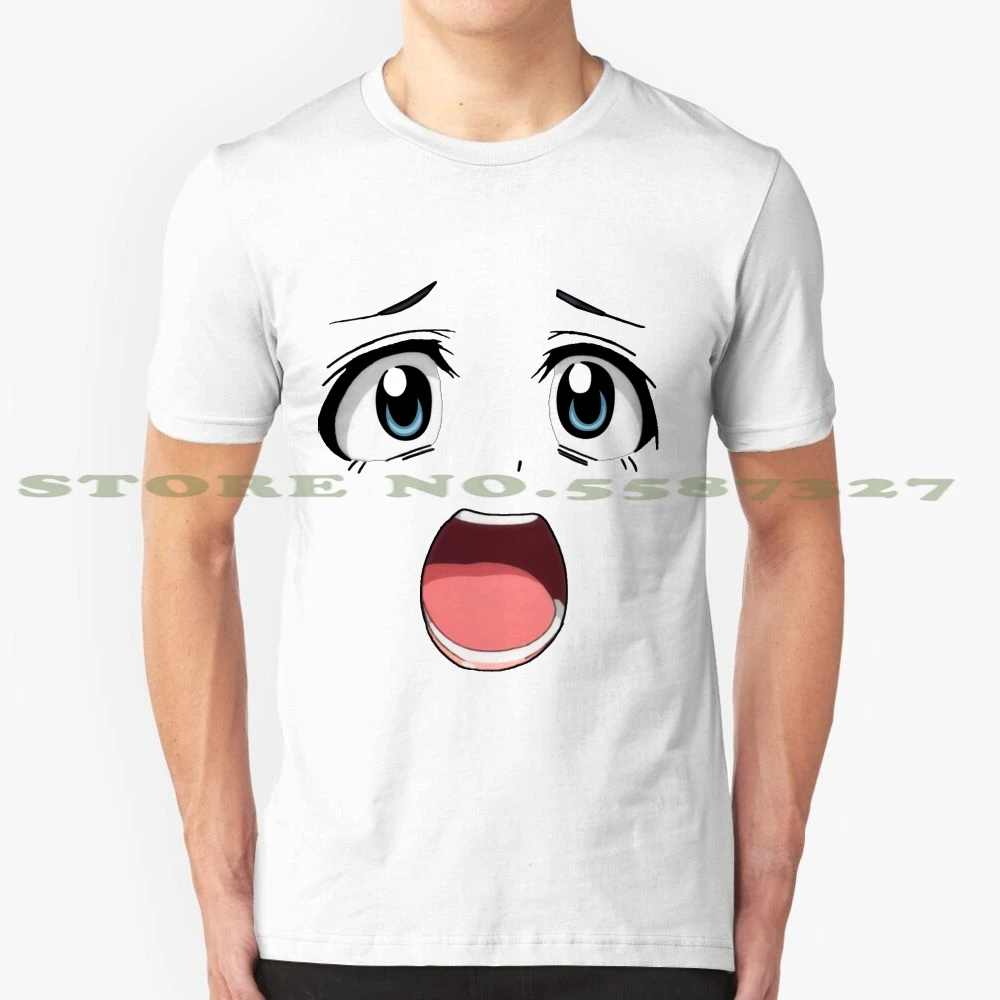顔と目のためのヴィンテージtシャツ ファッショナブル アニメ 口 顔 女の子 赤ちゃん 青い目 大きな目 Tシャツ Aliexpress