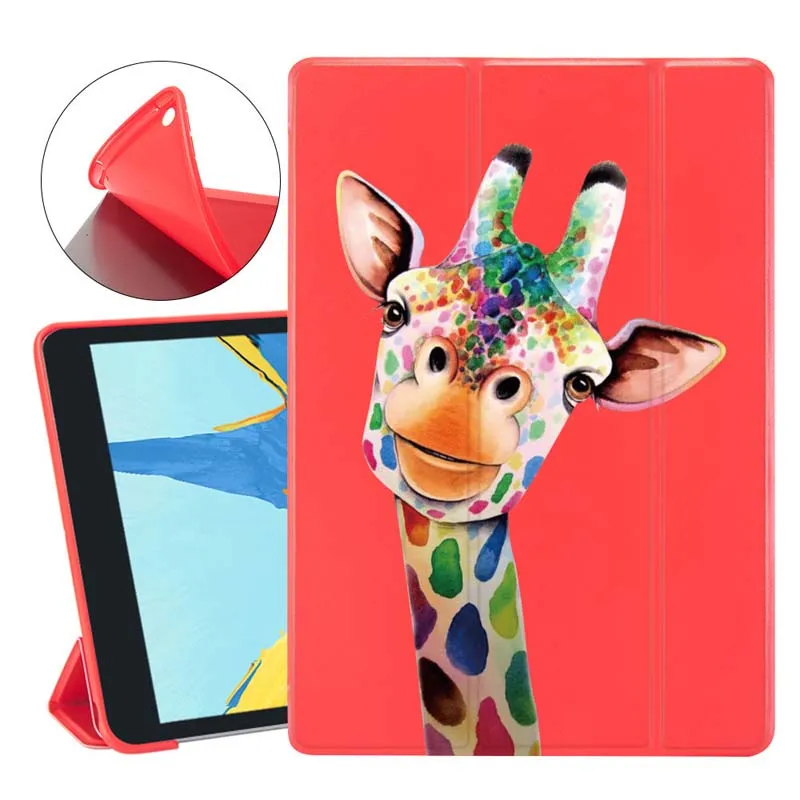 

Creativity Cartoon Giraffe Silicon Case for Ipad Mini 2 3 4 Cover for Ipad Air 1 2 3 7th Generation 11 Pro 2018 2020 Women Gift