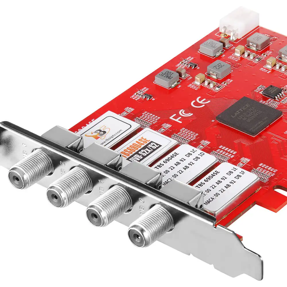 TBS6904se DVB-S S2 S2X Quad Tuner PCIe Card for Watching and Recording Satellite FTA TV Channels on PC 4