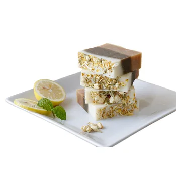 

Lemon Mint Jasmine Handmade Soap Skin Deep Cleaning Moisturizing Soap For Use on Face Body or as Hand Soap