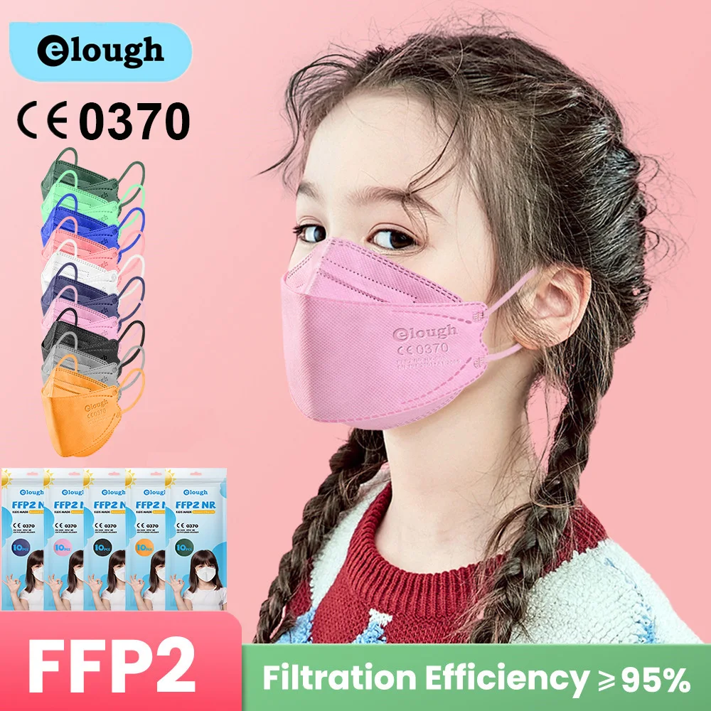 

Elough KN95 Mascarillas Niños FFP 2 6 A 12 Años Fish Approved Children FPP2 Masks FP2 Mascarilla FFP2 Infantil FFP2Mask Kids