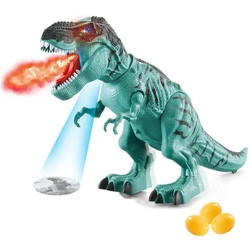 Electronic Dinosaur Toy Simulated Flame Spray Tyrannosaurus T-Rex Walking Dinosaur Toy Water Spray Red Light & Realistic Sounds 1