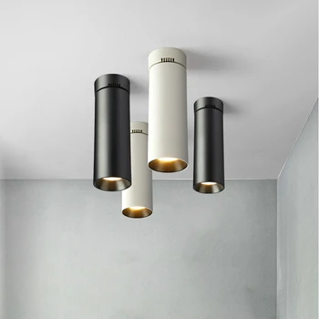 

ceiling lights led spotlight surface mounted COB 5W 360° free rotation cob ceiling mounted two-wire lamp famliy store
