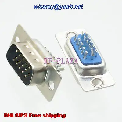 

DHL/EMS 1000pcs Connector DB15 DB-15 D-SUB male plug 15 Pin VGA socket -A6
