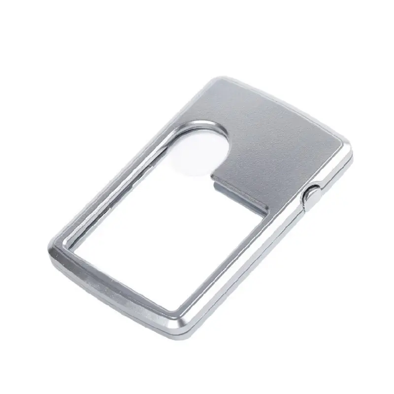

New Credit Card Type Mother Mirror Magnifier 37*57*9mm 2 Lens Ultra-thin Portable Square Microscope