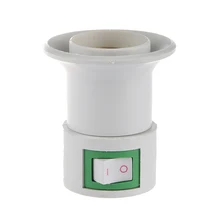 Топ-США штекер к E27 светодиодный светильник лампа адаптер гнездо держатель с выключателем белый