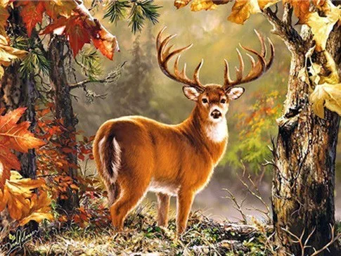 

drilling Diamond Embroidery Animal Deer Cross stitch diy Diamond Painting Diamond Picture Home Decoration