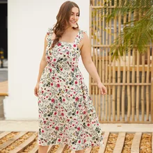 Дизайн, платье с перекрестной каймой в европейском и американском стиле, с оборками, на талии, с открытой спиной, с большим подолом, большой размер, платье для отпуска S