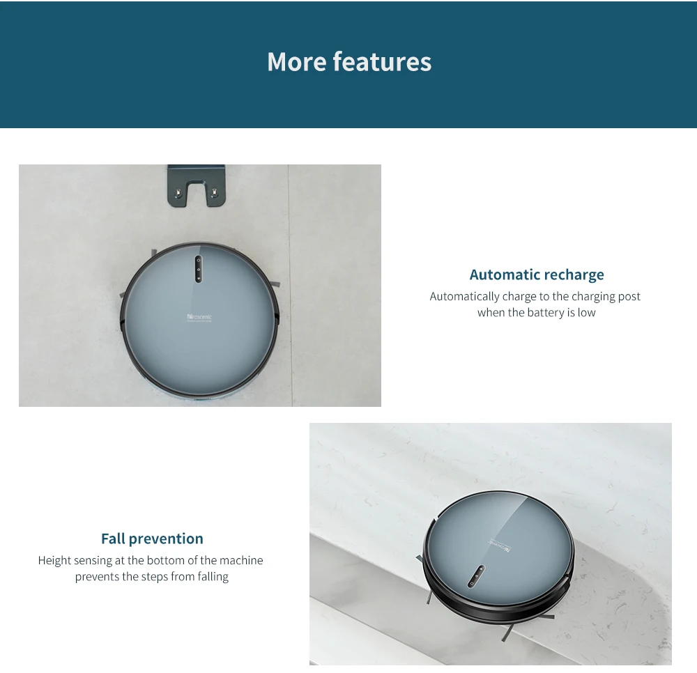 2020 Version Proscenic 830T Robot Vacuum Cleaner (3 in 1 Saugroboter mit Wischfunktion) APP Control Water Tank Large Dust Box08