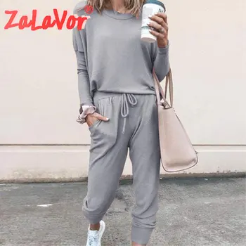 

ZALAVOR 2020 Spring Leisure Sports Suit Color-Printing Outdoor Long-Sleeved Hooded Suit Daily Soft Women Casual Trousers