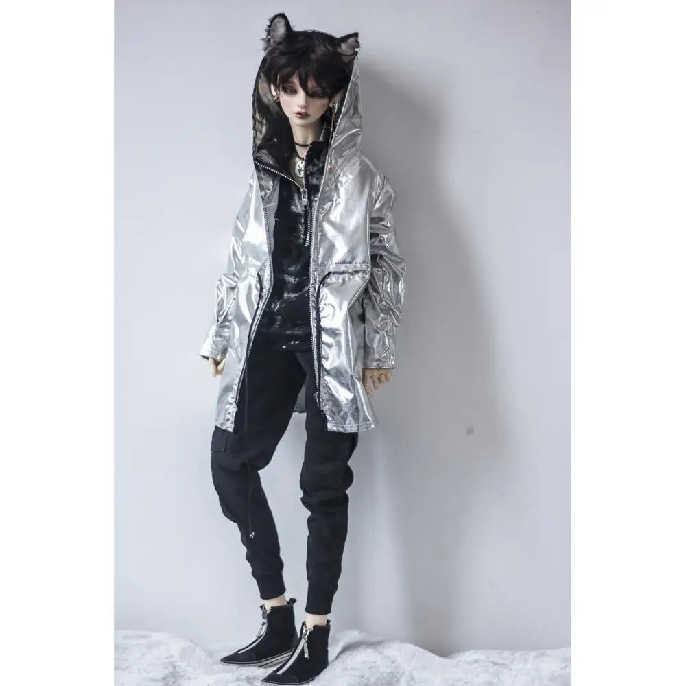 BJD кукла длинное пальто наряды Топ Серебряная одежда для мужчин 1/4 1/3 SD17 70 см 17