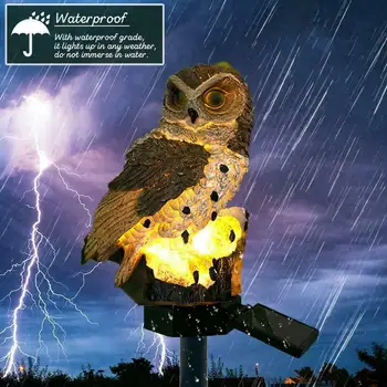 

TPFOCUS Led Solar Power Outdoor Garden Waterproof Owl Stake Lawn Light Exterior Night Lights Owl Shape Solar Energy Lamp