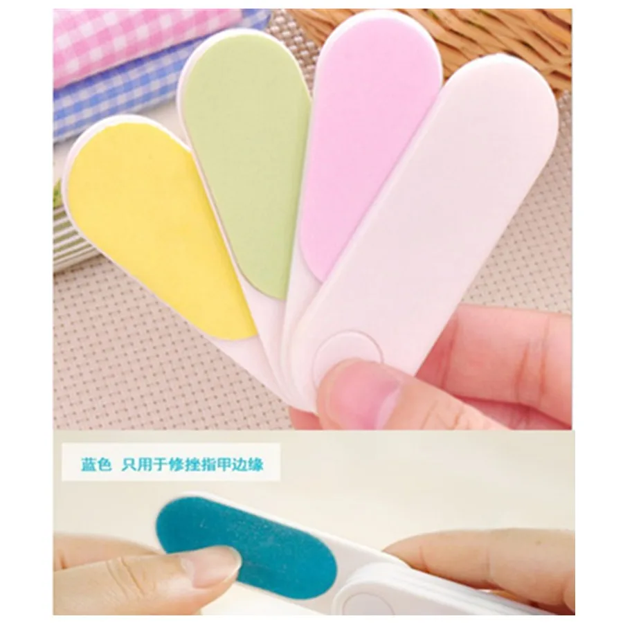 

4 in 1 multi funciton Nail Files Sanding 100/180 Curve Banana for Nail Art Tips Buffer Washable Manicure Pedicure