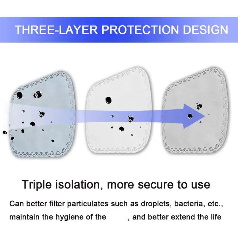 

Mask Filter Respirator Mask Filter Skin Friendly Mask Gasket Cotton Cartridge 10Pcs Special Filter High Efficiency Non-woven