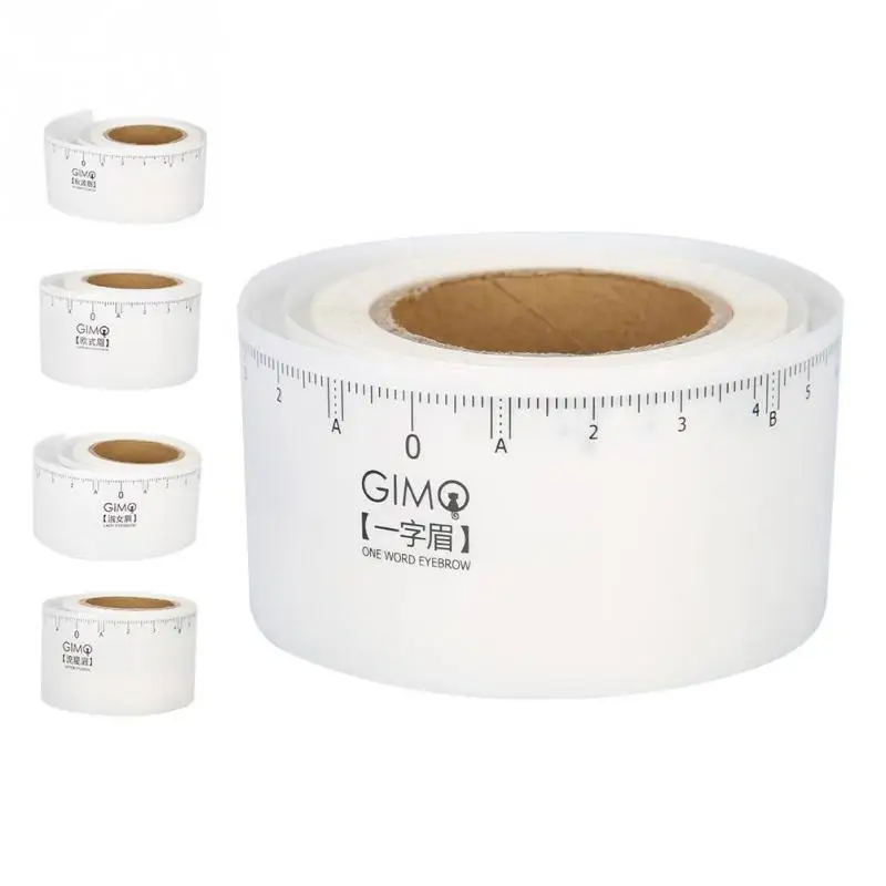

Disposable 50pcs Permanent Makeup Eyebrow Disposable Accurate Ruler Microblading Shaping Tattoos Measure Stickers Trend Eyebrow