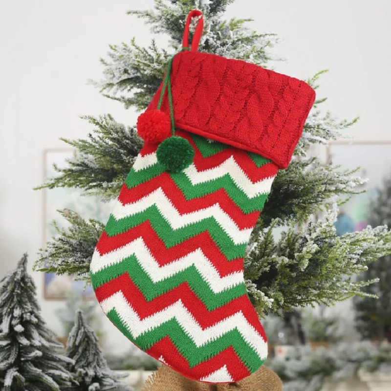 Christmas Socks Santa Claus Christmas Deer Snowman Candy Stockings Bag Christmas Tree Pendant Christmas Gift Bag Decor Supplies