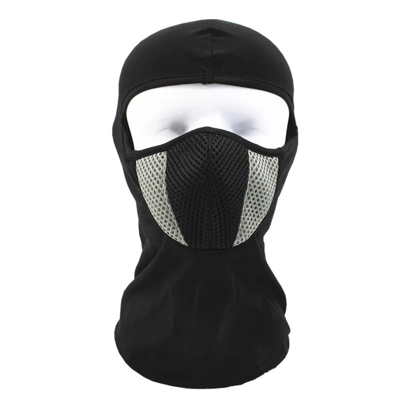 Мото маска для лица мотоциклетная лицевая маска тактическая страйкбольная Пейнтбольная велосипедная Лыжная армейская мотоциклетная маска полная лицевая маска - Цвет: Серый