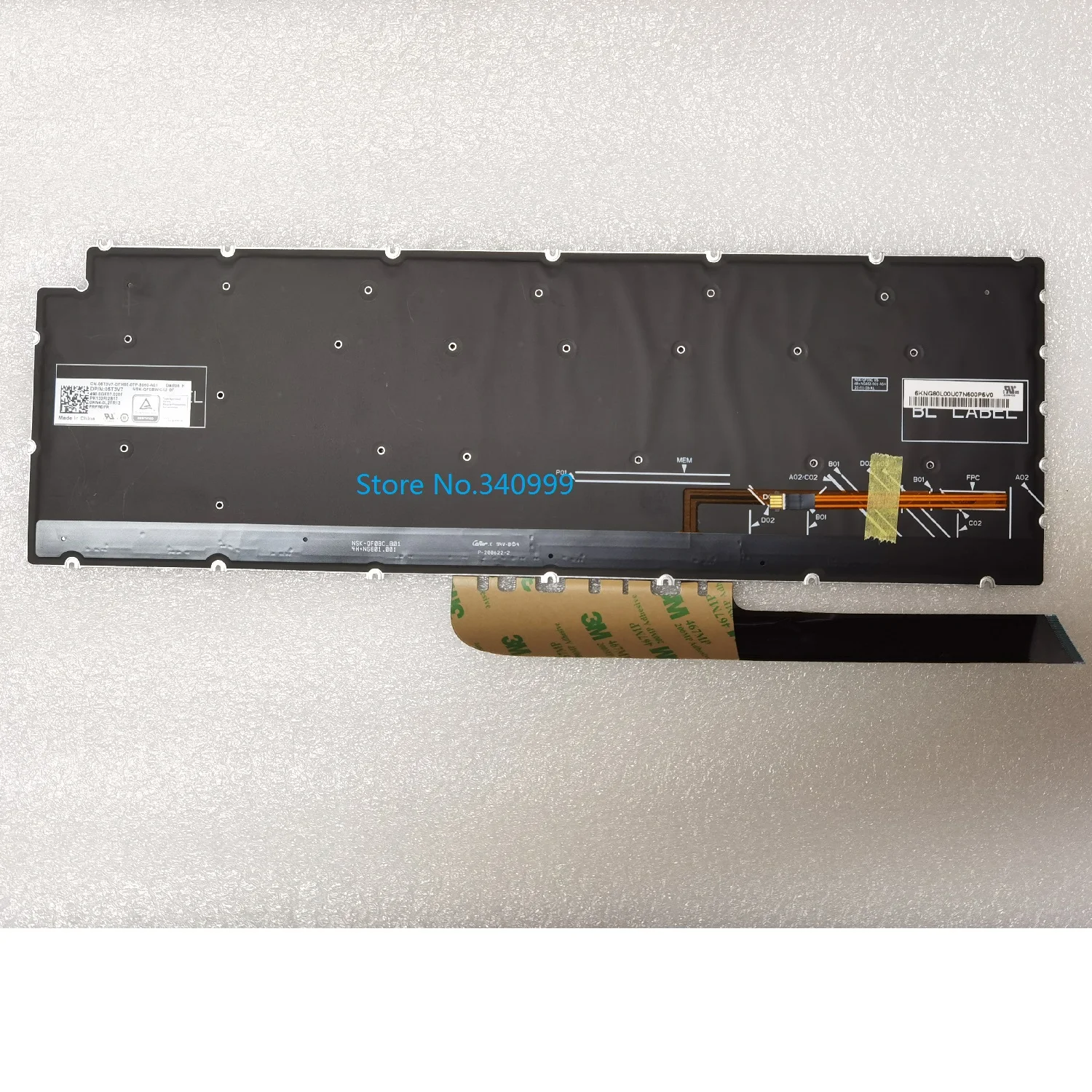 Nova 15 Azerty Francês para Dell Inspiron 5590 5591 5598 5593 5584 7790 7590 5594 Laptop Teclado Retroiluminado - Imagem 3