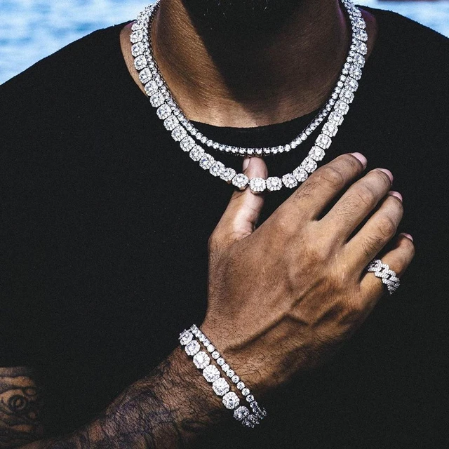 Iced out bling bling cuban link chain wholesale hiphop jewelry - AliExpress