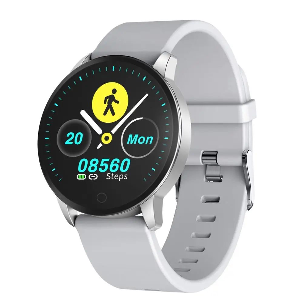 BingoFit Reloj Inteligentle шагомер пульсометр умные браслеты фитнес-трекер кровяное давление часы умный спортивный браслет - Цвет: gray