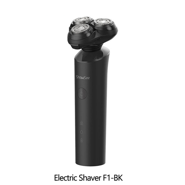 F303-BK Electric Shaver IPX7 Waterproof Dry Wet Shaver Floating 3 Blade Type-C Charging Beard Shaving For Men Low Noise