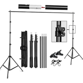 

SH Background Photography Support Stand System Kit Adjustable Backdrop Stand for Video Photo Studio with Carry Bag