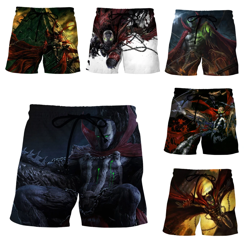 LIASOSO летние новые мужские и женские Джима Даунинг 3D принт аниме фильм Spawn шорты пляжные Фитнес хип хоп уличные спортивные штаны A312-12
