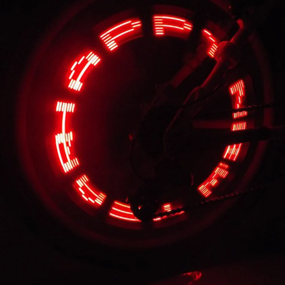 4 шт. велосипед 7 светодиодные велосипедные фонари вентиль шины колеса MTB велосипед 7 букв светодиодный носик лампа велосипед свет езда оборудование - Цвет: Красный