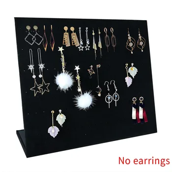 

Home Earring Holder L Shape Display Stand Velvet Fabric Necklace Bracelet Jewelry Organizer Decoration Hanging Desktop Gift