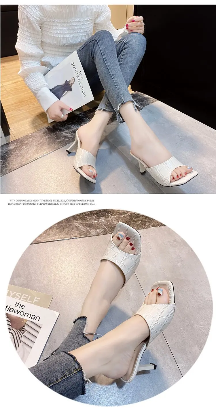 square toe sandal heels