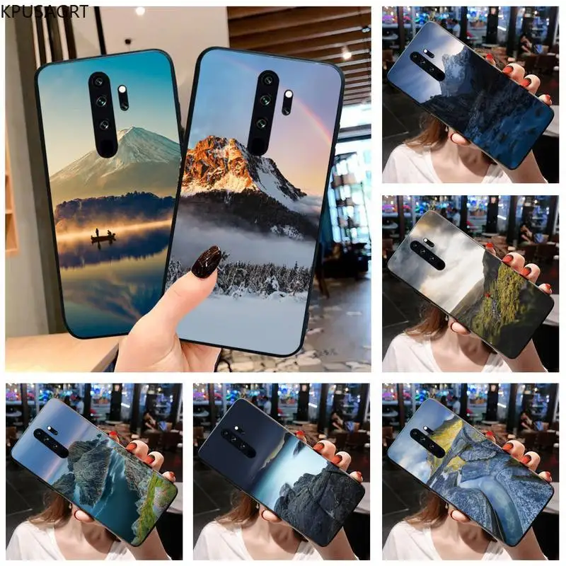 Чехол для телефона с природными пейзажами озеро Снежная гора Redmi Note 9 8T 8A 7 6 6A Go Pro Max