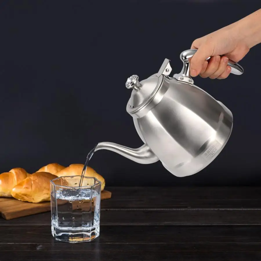 1.5L прочный утолщенный чайник из нержавеющей стали заварник для чая и кофе чайник большого объема чайник из нержавеющей стали