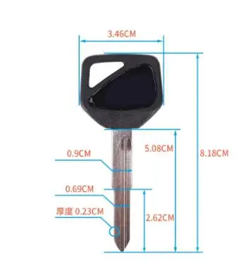 Black / Red Motorcycle Blank Key Uncut Blade for HONDA CBR 600 900 929 954 1000 CBR600RR F5 CB400 VTEC 1 2 3 4 CB1300 hornet 600 motorcycle keys