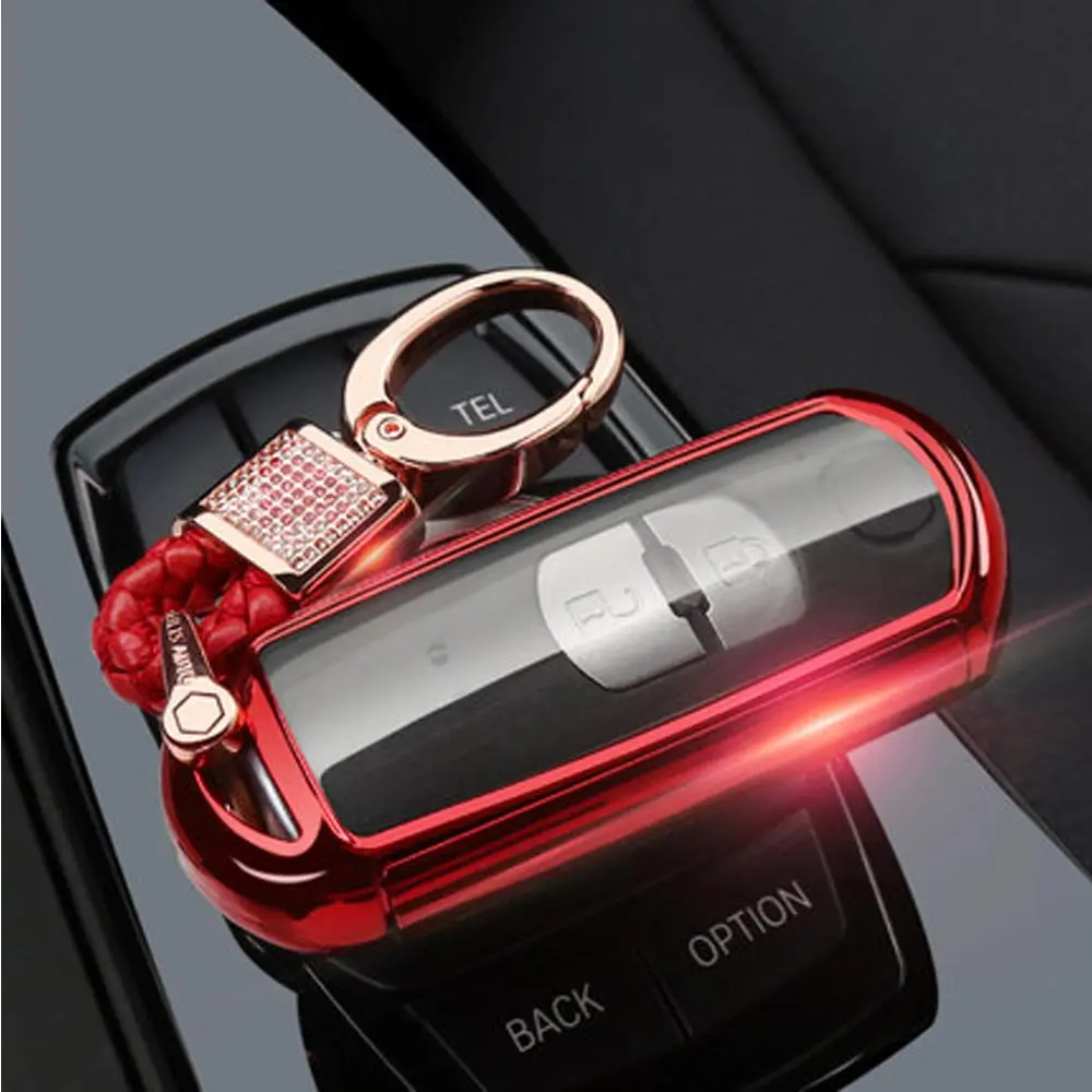 Option 2 Мягкий чехол для ключей автомобиля из ТПУ для Mazda 2 3 5 6 8 Axela Atenza CX3 CX4 CX5 CX7 CX9 RX MX-5 Miata Smart 3 кнопки - Название цвета: Option 2