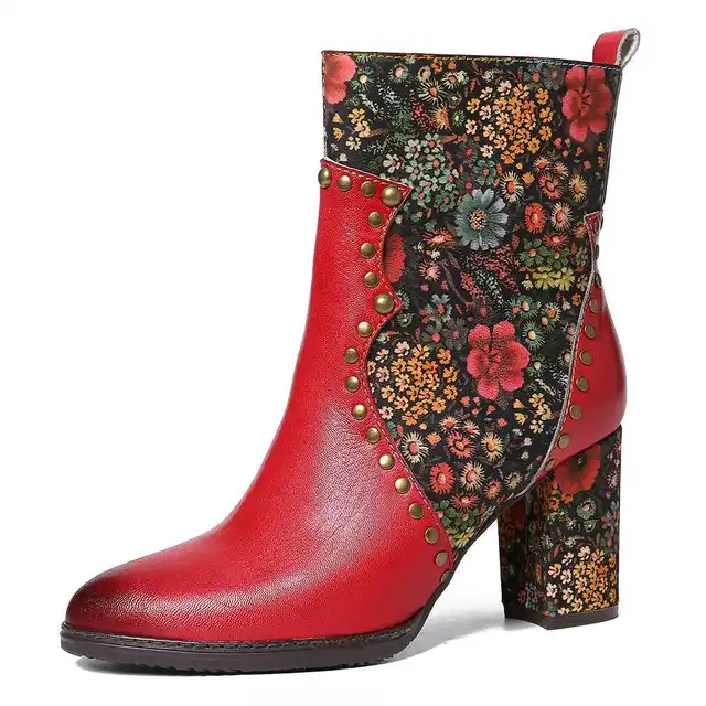 socofy red boots