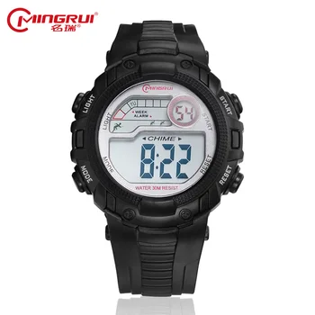 

MINGRUI Digital Watch Children Waterproof Silicone Sport Watches Students Kids Fashion Luminous LED Watches Alarm Hour Gift