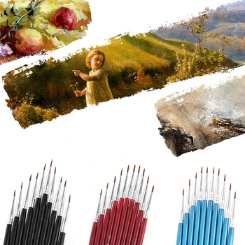 

10 Pcs/Set Fine Hand Painted Thin Hook Line Pen Art Supplies Drawing Art Pen Paint Brush Nylon Brush Acrylic Painting Pen