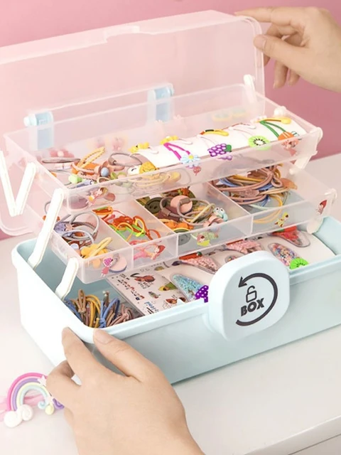 Baby Girls Hair Accessories Storage Box Hair Hoop Clip Rubber Band Organizer  Head Rope Hairpin Holder Girls Gifts Jewelry Box